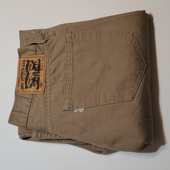 Levi's Strauss 505 Men's Regular Fit Khaki Jeans - Picture 10 of 10